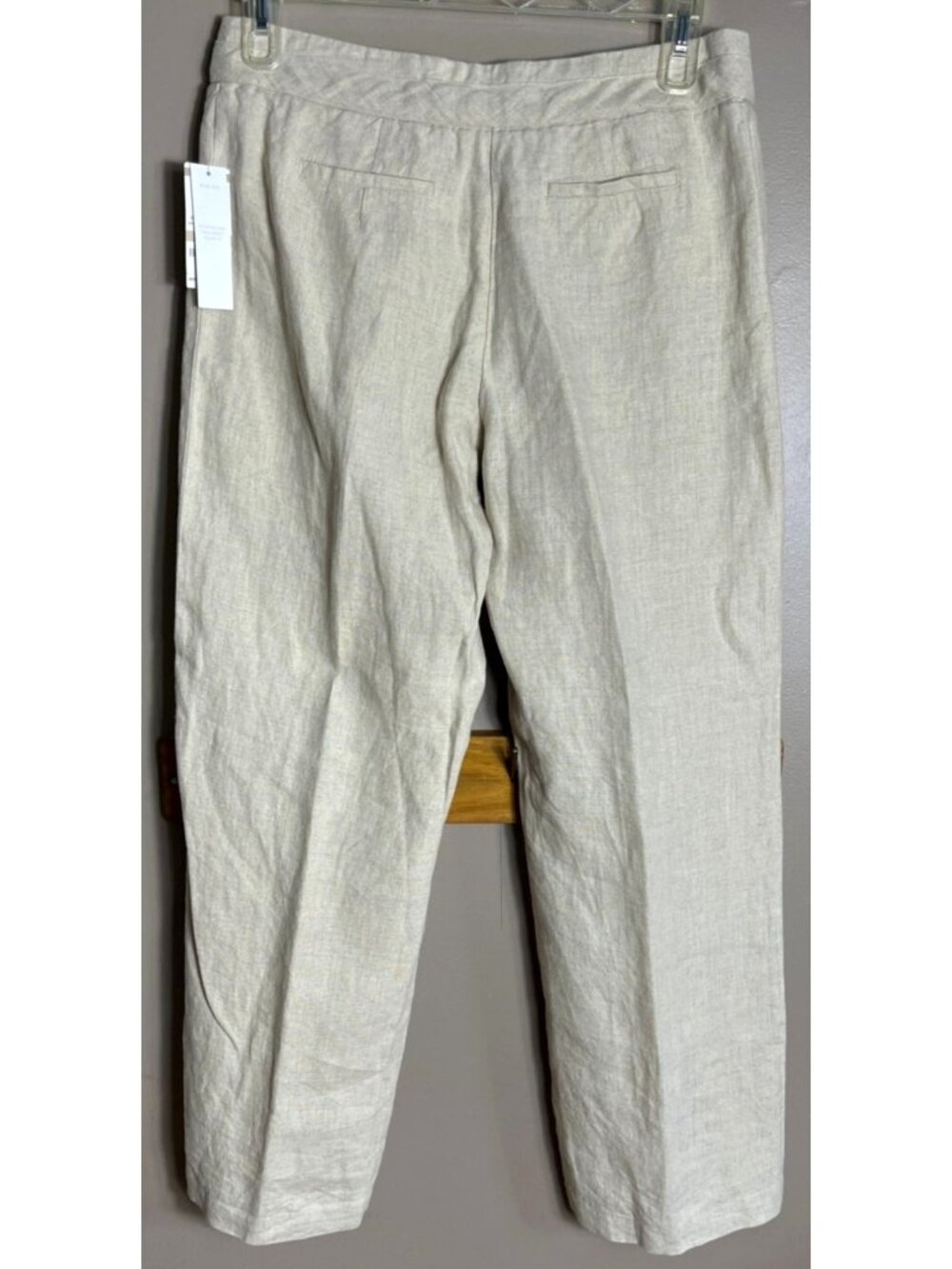 NWT Linen Pants Flax Resort Coastal Vacation Brunch Festival Charter Club Wom 12 - Picture 2 of 16